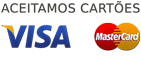 Aceitamos os Cartões Visa e MasterCard